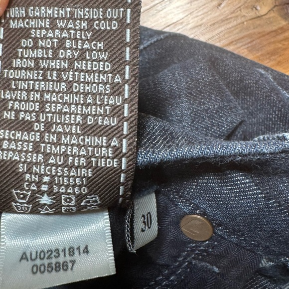 EUC‎ 7 for all mankind Women’s dark wash Kimmie Straight leg denim jeans 30x34 - Picture 8 of 8
